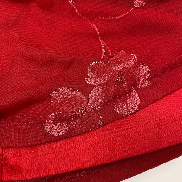 SOLD • 90s Holly Sparkle Floral Bodycon Maxi Dress - Picture 6 of 7